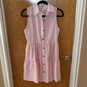 Beachlunchlounge Pink Gingham Blouse